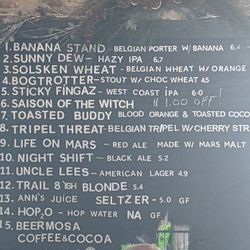 Upper Peninsula Brewing - Da beer list, super yummy brews