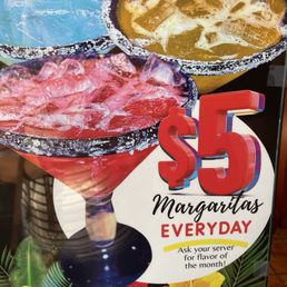 Our 5 dollar margaritas were $8.50 each Our 5 dollar margaritas were $8.50 each