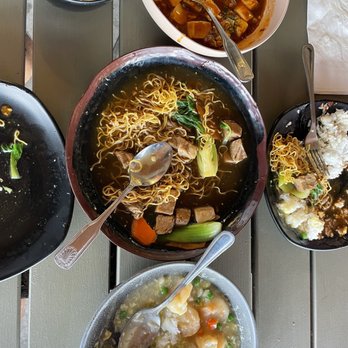 Hong Kong Station - 22. Beef Brisket Pan Fried Noodle shrimp egg rice 10. Mapo Tofu with Minced Pork - Chinese Near Me - Centennial, Colorado
