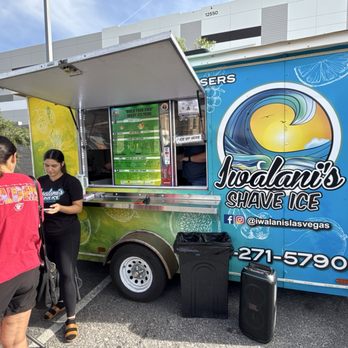 Iwalani's Shave Ice - The shave ice trailer, outside a dispensary - Food Trucks Near Me Iwalani's Shave Ice - The shave ice trailer, outside a dispensary - Food Trucks Near Me