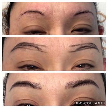 Alina 3d Microblading - Eyebrows w/o make up, outline for brows & final results for now. I know they'll fade and soften up more in weeks to come. - Eyelash Service Near Me - San Diego, California Alina 3d Microblading - Eyebrows w/o make up, outline for brows & final results for now. I know they'll fade and soften up more in weeks to come. - Eyelash Service Near Me - San Diego, California