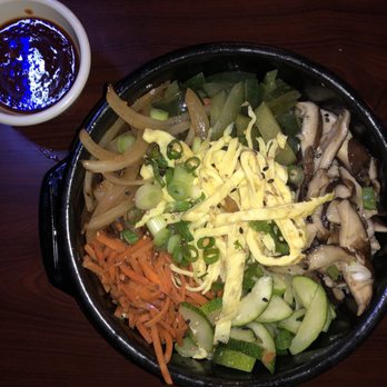 bb.q Chicken Allston - Veggie Bibimbap with what I think is gochujiang sauce? - Korean Near Me - Boston, Massachusetts bb.q Chicken Allston - Veggie Bibimbap with what I think is gochujiang sauce? - Korean Near Me - Boston, Massachusetts