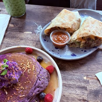 Blue Whale - Ube Pancakes and Cali Burrito - Cafes Near Me - La Jolla, California