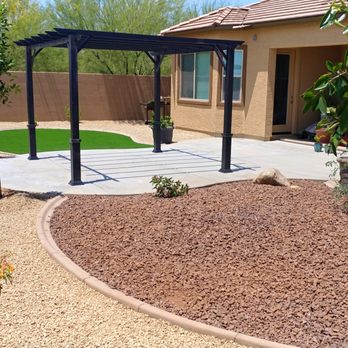 Borders & Beyond Landscaping - a patio with a pergolated area - Landscaping Near Me Borders & Beyond Landscaping - a patio with a pergolated area - Landscaping Near Me