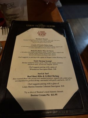 Menu photo 4 Union Oyster House Boston, MA Menu photo 4 Union Oyster House Boston, MA