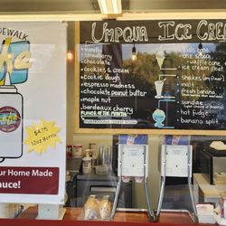 Ken's Sidewalk Cafe - Ice cream menu