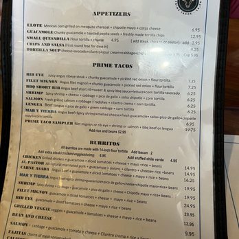 Sonoritas Prime Tacos - Menu - Mexican Near Me - Los Angeles, California