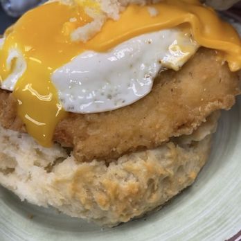 Buttered Biscuit - Buttered Biscuit with Chicken and Egg and Cheese - Breakfast & Brunch Near Me - Waynesville, North Carolina