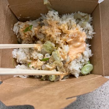 Mad Dumplings - Irvine - suppose le to be pork belly rice but they gave vegan rice - Asian Fusion Near Me - Irvine, California Mad Dumplings - Irvine - suppose le to be pork belly rice but they gave vegan rice - Asian Fusion Near Me - Irvine, California