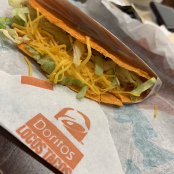 Taco Bell - Nacho Cheese Doritos Locos Tacos with lettuce and cheese. - Fast Food Near Me - Hudson, Florida