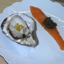 Oyster, salmon, and caviar Oyster, salmon, and caviar