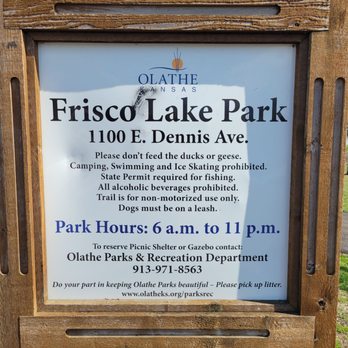 Frisco Lake Park - Info - Parks Near Me - Olathe, Kansas Frisco Lake Park - Info - Parks Near Me - Olathe, Kansas