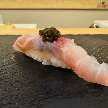 Omakase Shoji - Tai sushi with caviar - Japanese Near Me - Chicago, Illinois