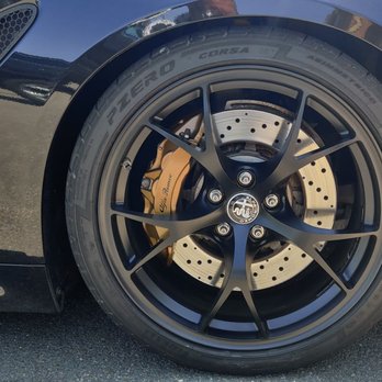 NV Coatings - Satin black wheels with refinished calipers in gold/bronze on my Quadrifoglio. - Wheel & Rim Repair Near Me - Chantilly, Virginia