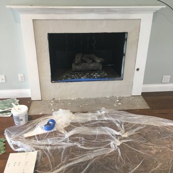 Agn services - Photo sent during the process of leveling out the underlying brick and mortar. - General Contractors Near Me - Austin, Texas