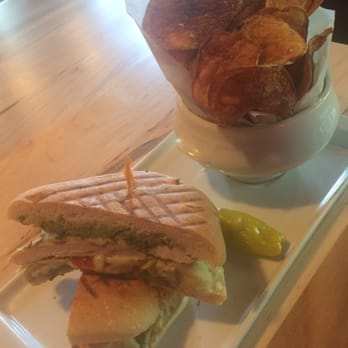 Kornerstone Bistro - Grilled chicken panini with homemade chips. The Best! - Mediterranean Near Me - Wilmington, North Carolina Kornerstone Bistro - Grilled chicken panini with homemade chips. The Best! - Mediterranean Near Me - Wilmington, North Carolina