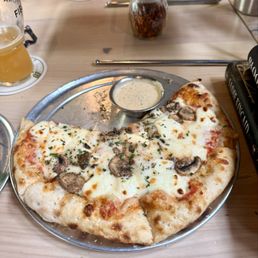 Mushroom personal pizza