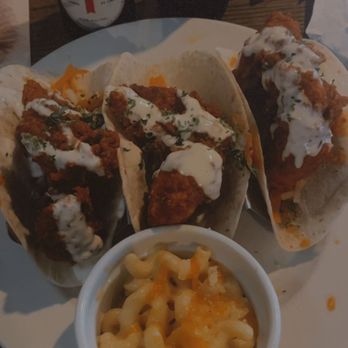 Brick & Forge Taproom - Buffalo chicken street tacos w/ a side of mac and cheese - New American Near Me - Conway, Arkansas Brick & Forge Taproom - Buffalo chicken street tacos w/ a side of mac and cheese - New American Near Me - Conway, Arkansas