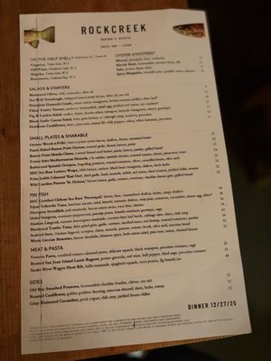 Menu photo 2 RockCreek Seafood & Spirits Seattle, WA