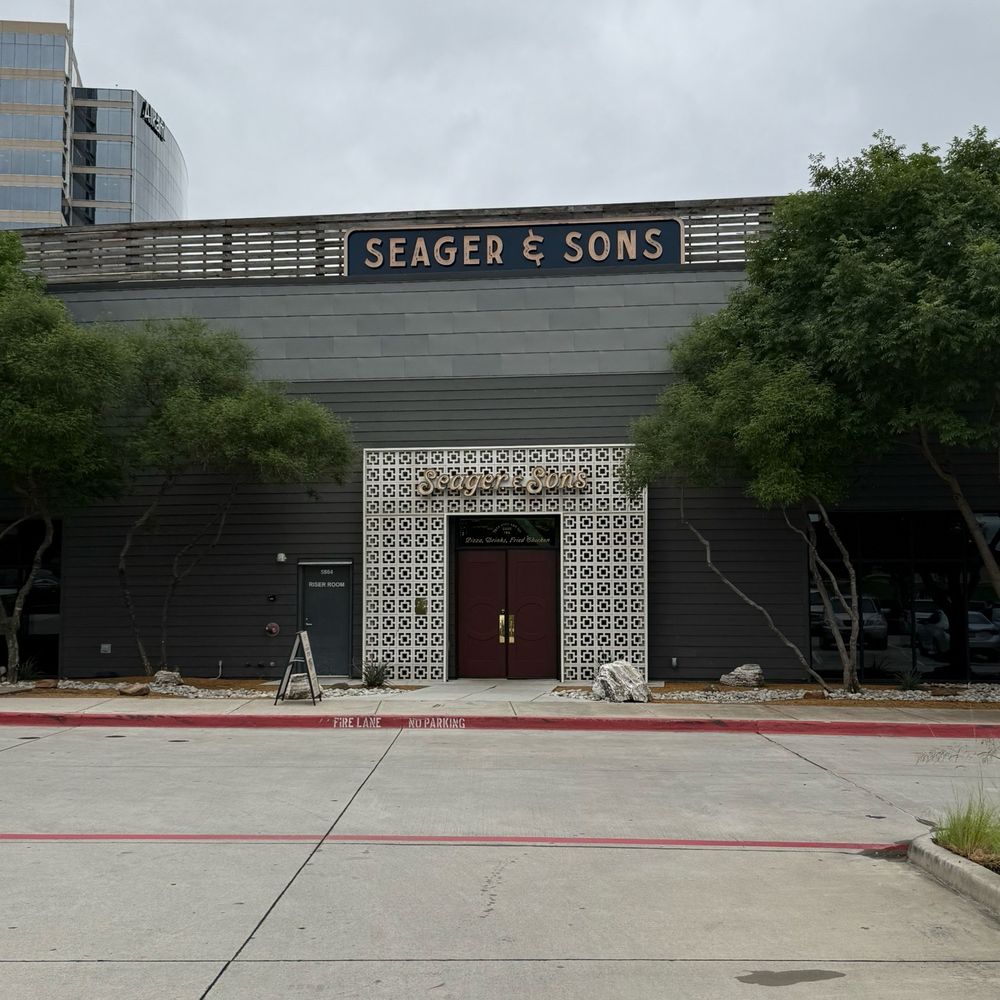 Seager & Sons - Front entrance. Trust me. You will like the inside - Pizza Near Me - Plano, Texas Seager & Sons - Front entrance. Trust me. You will like the inside - Pizza Near Me - Plano, Texas