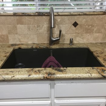 Golden Crystal Granite Counter Undermount Granite Composite Sink