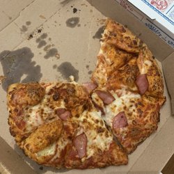 Domino's Pizza - Most of the ham pizza was inedible