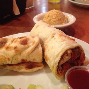 India Chaat Cafe - Boti wrap and cucumber salad - Indian Near Me - Dallas, Texas
