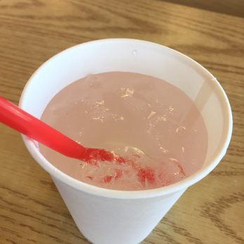 Five Guys - The red straw makes the clear water look pink, it's an optical illusion, so don't panic! - Burgers Near Me - Torrance, California Five Guys - The red straw makes the clear water look pink, it's an optical illusion, so don't panic! - Burgers Near Me - Torrance, California