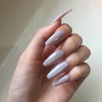 Diamond Nails - (10/10/16) Hello Kitty OPI gel color "Let's Be Friends!" underneath silver holographic powder (natural light) - Nail Salons Near Me - Melbourne, Florida Diamond Nails - (10/10/16) Hello Kitty OPI gel color "Let's Be Friends!" underneath silver holographic powder (natural light) - Nail Salons Near Me - Melbourne, Florida