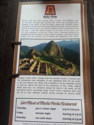 Menu photo 3 Machu Picchu Oakville, ON