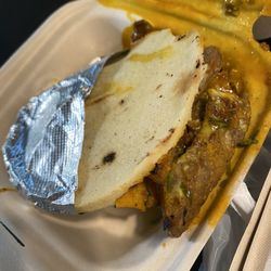 Que Bacano - Arepa Rellena with pork