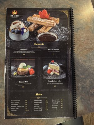 Menu photo 2 De Oro Mexican Grill Carmel, IN