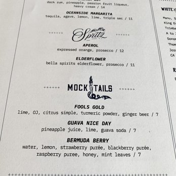 Ocean & Acre - Mocktail menu - Seafood Near Me - Alpharetta, Georgia Ocean & Acre - Mocktail menu - Seafood Near Me - Alpharetta, Georgia