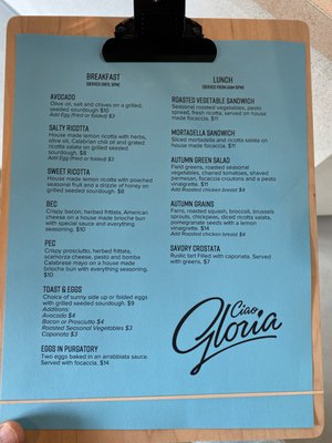 Menu photo 8 Ciao, Gloria Brooklyn, NY