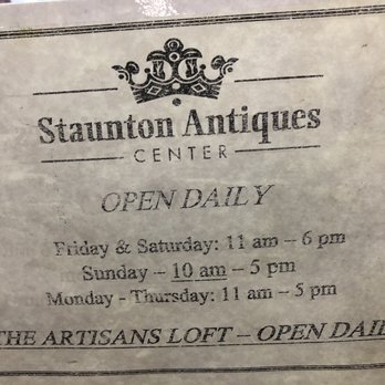 Staunton Antiques Center - Hours - Antiques Near Me - Staunton, Virginia