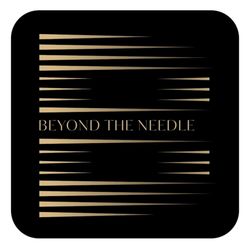 Beyond The Needle Med Spa - Gold text reading "Beyond the Needle" on a black background.