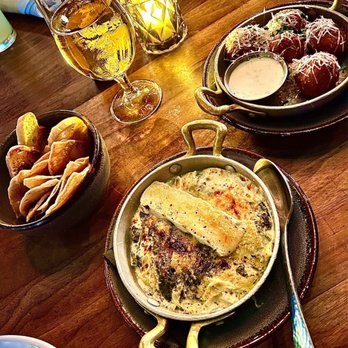 Eureka! - Spinach & Artichoke Dip and Mac & Cheese Balls. - American Near Me - San Diego, California Eureka! - Spinach & Artichoke Dip and Mac & Cheese Balls. - American Near Me - San Diego, California