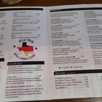 Eve's Cafe - Reads like a German Cook Book - German Near Me - Lampasas, Texas