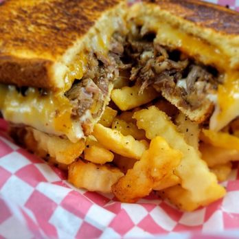 Oink N Moo - Our best seller has has our friends drooling while they order it Smoked brisket grilled cheese - Food Trucks Near Me - Raleigh, North Carolina Oink N Moo - Our best seller has has our friends drooling while they order it Smoked brisket grilled cheese - Food Trucks Near Me - Raleigh, North Carolina