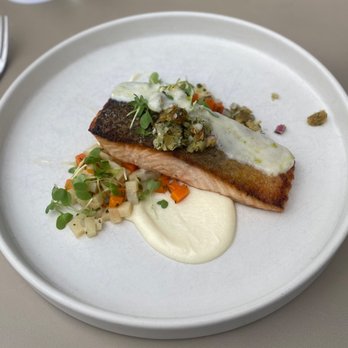 Solstice - Pan-Roasted Salmon - New American Near Me - Irvine, California