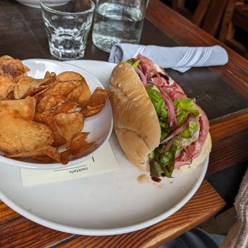 a mano - Italian hoagie with chips. The chips were so good that we ordered another side portion. - Italian Near Me - Atlanta, Georgia a mano - Italian hoagie with chips. The chips were so good that we ordered another side portion. - Italian Near Me - Atlanta, Georgia