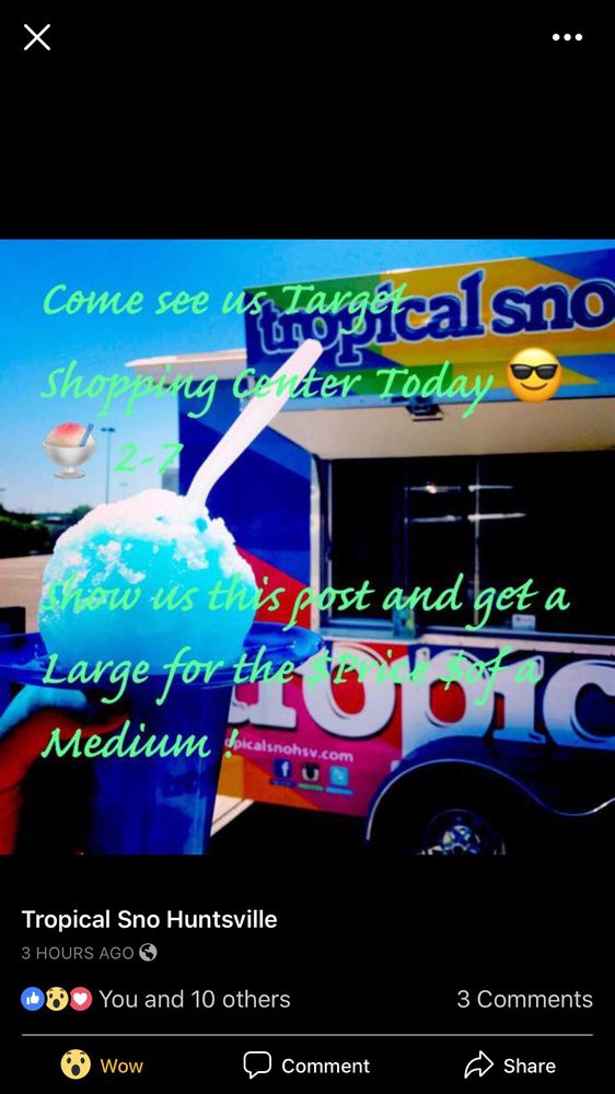 Tropical Sno Huntsville Logo
