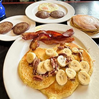 The Original Pancake house - Banana Pecan Pancakes and Farmhouse Basic - Pancakes Near Me - Grapevine, Texas The Original Pancake house - Banana Pecan Pancakes and Farmhouse Basic - Pancakes Near Me - Grapevine, Texas