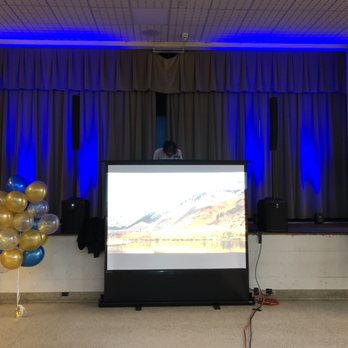 Summit Sounds Entertainment - Uplights and 100" video screen - Party Equipment Rentals Near Me