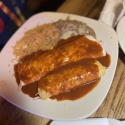 Las Palmas Mexican Restaurant - 17. Two Enchiladas, Rice & Beans