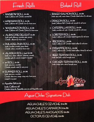 Menu photo 7 Agua Chiles Sushi Bar Northridge, CA