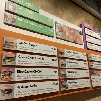 CHOM Burger - Basic menu - Burgers Near Me - Provo, Utah