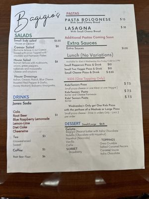 Menu photo 8 Bagigio’s Tallahassee, FL Menu photo 8 Bagigio’s Tallahassee, FL