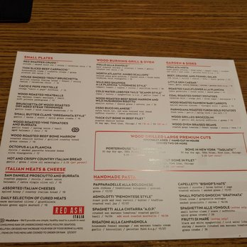 Red Ash - Menu circa January 2020 - Italian Near Me - Austin, Texas Red Ash - Menu circa January 2020 - Italian Near Me - Austin, Texas