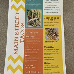 Main Street Tacos - Menu